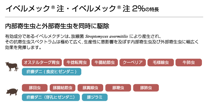 イベルメック<sup>®</sup>注<br />イベルメック<sup>®</sup>注2％